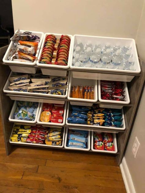 Snack Organizer, Couch Small, House Organisation, Diy Apartment, Kitchen Organization Pantry, Snack Storage, Kitchen Organization Diy, Fridge Organization, Furniture Couch