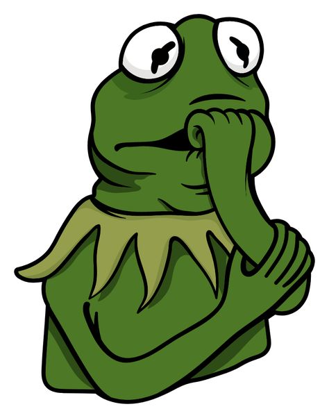 Thoughtful Kermit the Frog Sticker. What was Kermit the Frog from Sesame Streets thinking about?. #green #meme #SesameStreet #Kermitthe Frog #Frog Memes Stickers, Cowboy Draw, Animal Caricature, Frog Meme, Frog Frog, Frog Sticker, Tupac Pictures, Miniature Photography, Frog Drawing