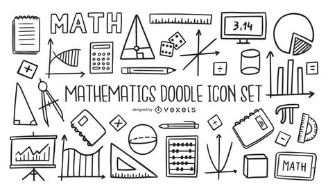 Icon set collection featuring lots of math doodle icons in minimal stroke style. Use this Royalty-free doodle collection for personal or Commercial use includin Math Journal Design, Math Doodles Art, Math Doodle Art Ideas, Cute Math Doodles, Math Drawing Ideas, Mathematics Doodle, Doodle Notes Math, Doodle Maths, Math Art Projects