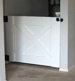 Half Door Baby Gate, Stair Gate Diy, Half Door Gate, Wood Baby Gate, Wooden Baby Gates, Wooden Dog Gates, Diy Dog Gate, Diy Gate, Barn Door Baby Gate