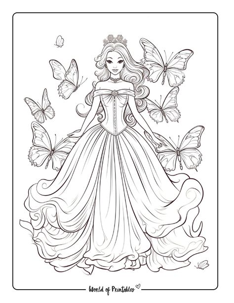 Disney Princess Coloring Sheets Free Printable, Coloring Books Princess, Free Printable Barbie Coloring Pages, Princess Printable Coloring Pages, Coloring Disney Princess, Free Princess Printables, Disney Coloring Pages Princess, Printable Princess Coloring Pages, Coloring Pages Disney Princesses