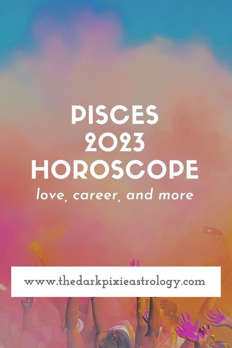 Pisces, check out your 2023 yearly horoscope from The Dark Pixie Astrology: https://www.thedarkpixieastrology.com/pisces-2023-horoscope.html Pisces Horoscope 2023, Pices Zodiac Facts, Pisces 2023, Pisces Career, Scorpio Horoscope Today, Daily Horoscope Pisces, Gemini Horoscope Today, Pisces Horoscope Today, Virgo Horoscope Today