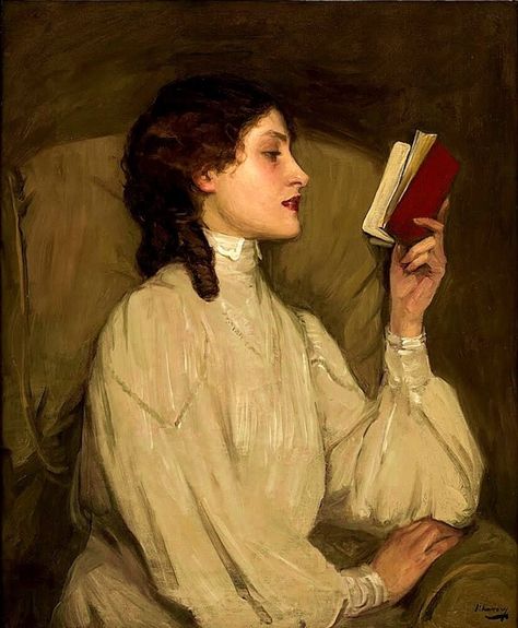 John Lavery, The Red Book, Irish Painters, Pretty Paintings, Istoria Artei, Seni Vintage, Painting Details, Reading Art, Camille Pissarro