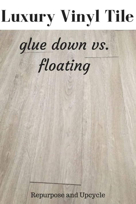 Luxury Vinyl Tile; floating vs. glue down Glue Down Vinyl Plank Flooring, Floating Vinyl Flooring, Slate Floors, Upcycle Home, Flooring Designs, Basement Living, Hard Water Stain Remover, Luxury Vinyl Tile Flooring, Vinyl Floors