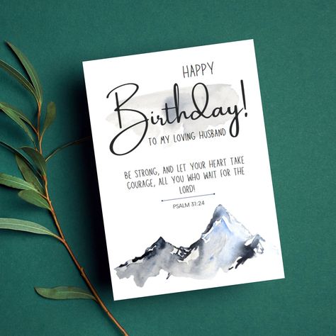 Printable Birthday Card For Husband, Scripture Birthday Card For Him, Christian Bible Verse Card For Husband, PDF Download https://etsy.me/3NlYzuN #blue #birthday #gray #birthdaycard #greetingcard #forhim #forhusband #happybirthday #christian Birthday Card Christian, Birthday Scripture, Christian Birthday Cards, Birthday Card For Husband, Cricut Birthday Cards, Christian Drawings, Christian Birthday, Cricut Birthday, Birthday Card For Him