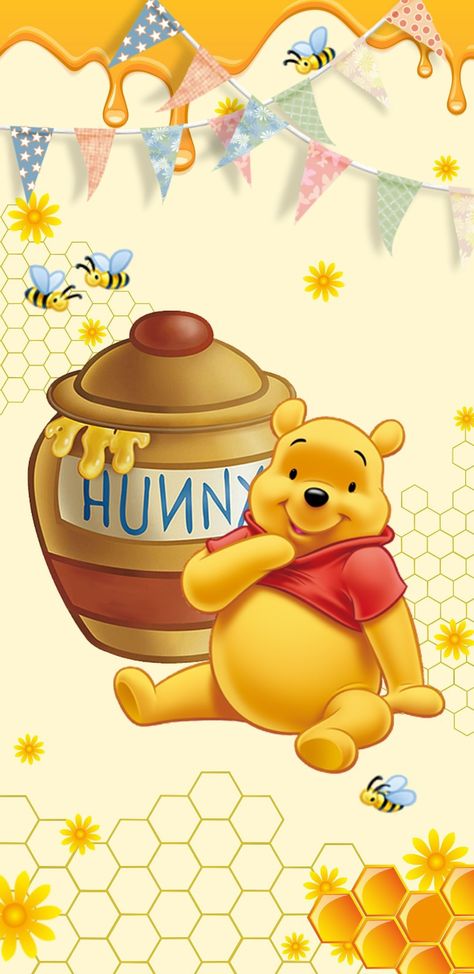 Disney Wallpaper Winnie The Pooh, Pooh Bear Wallpaper, Winnie The Pooh Background, Winnie The Pooh Wallpaper, Pooh Wallpaper, Winnie Poo, Winnie The Pooh Decor, Pooh Pictures, Girl Baby Shower Centerpieces