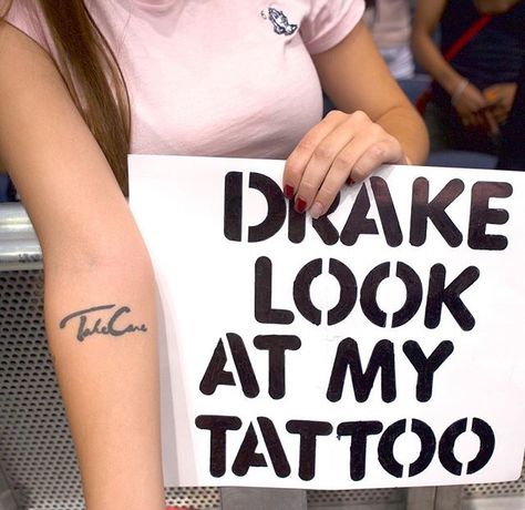 Drake Tattoo Ideas Ovo, Drake Take Care Tattoo, Take Care Tattoo Drake, Drake's Tattoo, Drake Tattoos Ideas, Drake Lyric Tattoos, Drake Tattoo Ideas Lyrics, Dv Tattoo Ideas, Ovo Tattoo Drake