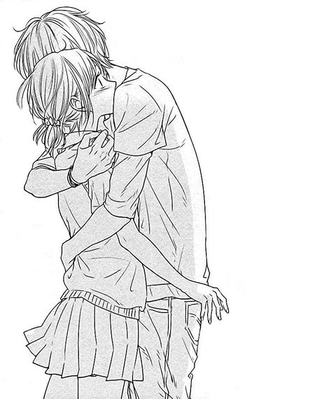 hiren trip tumblr manga shoujo love romance couple hug boy and girl blush cute style Croquis, Anime Couple Hugging Drawing Base, Arms Around Waist Hug Reference, Boy And Girl Animation Love, Couples Hugging Drawing Base, Anime Hugging Poses, Anime Hug Reference, Girl And Boy Couple Drawing, Tripping Over Pose Reference