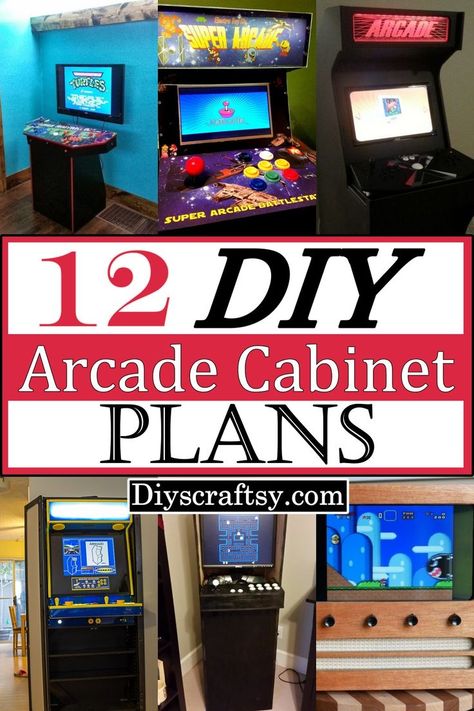 Here are 12 plans for projects ranging from the straightforward to the more complicated and involved. Diy Arcade Machine, Diy Arcade Games, Home Arcade Room, Bartop Arcade Plans, Video Game Table, Arcade Games Diy, Video Game Cabinet, Pi Arcade, Arcade Cabinet Plans