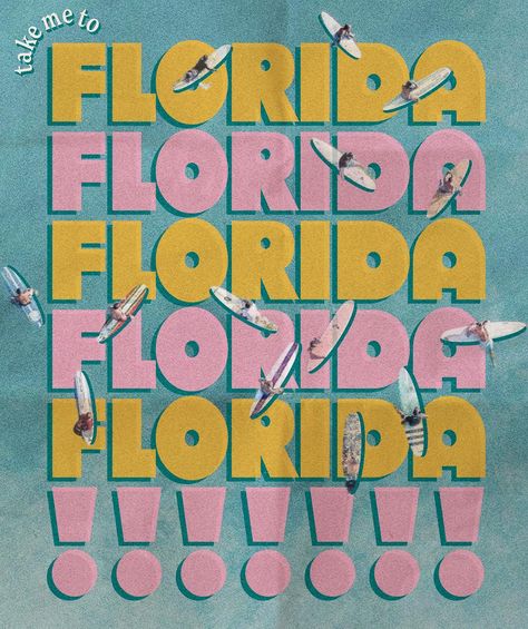 I need to forget so take me to Florida !!! song: florida!!! - @taylorswift feat. @florenceandthemachine Vintage Posters, Florida Poster, Florida Art, Vintage Poster Art, May 7, New Wall, Quote Prints, Typography Design, Wall Prints