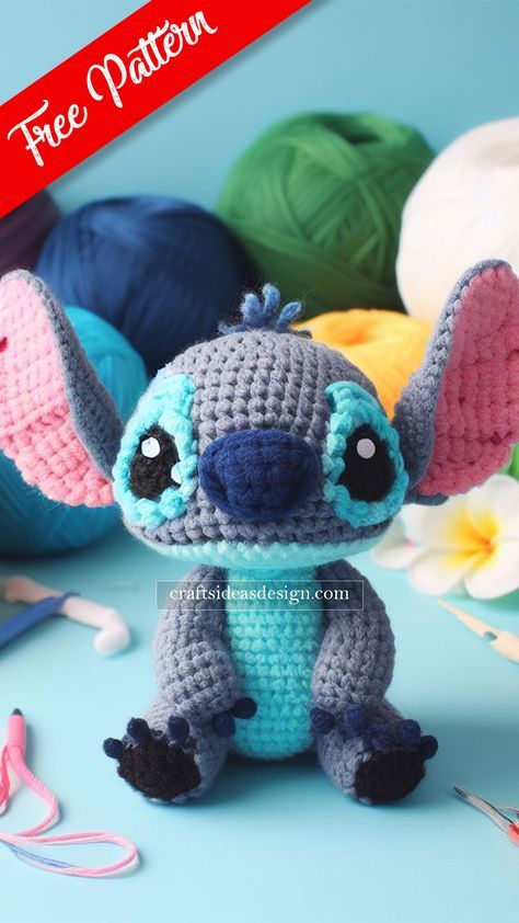 In the crafty crevices of the amigurumi world, the Stitch amigurumi stands out as an adorable representation of the beloved blue alien from Disney's "Lilo & Stitch. Stitch Amigurumi, Disney Crochet Pattern, Crochet Bag Pattern Tote, Lilo Und Stitch, Pikachu Crochet, Blue Alien, Disney Crochet Patterns, Stitch Doll, Crochet Doll Tutorial