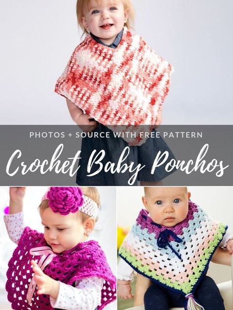 Ponchos, Amigurumi Patterns, Crochet Baby Poncho Free Pattern, Girls Poncho Crochet Pattern, Kids Poncho Pattern, Crochet Poncho Kids, Poncho Au Crochet, Toddler Poncho, Crochet Baby Poncho