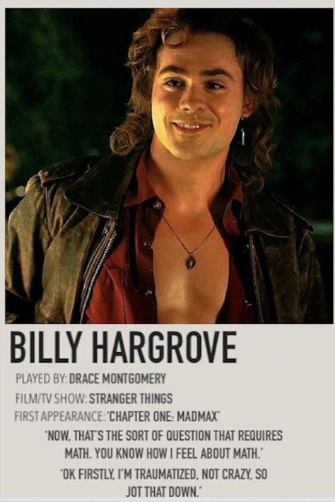 Polaroid poster of the Stranger Things character, Billy Hargrove. Billy Hargrove Polaroid, Stranger Things Billy, Billy Hargrove, Dacre Montgomery, Stranger Things Poster, Yas Queen, Polaroid Poster, The Stranger, Easy Drawings Sketches