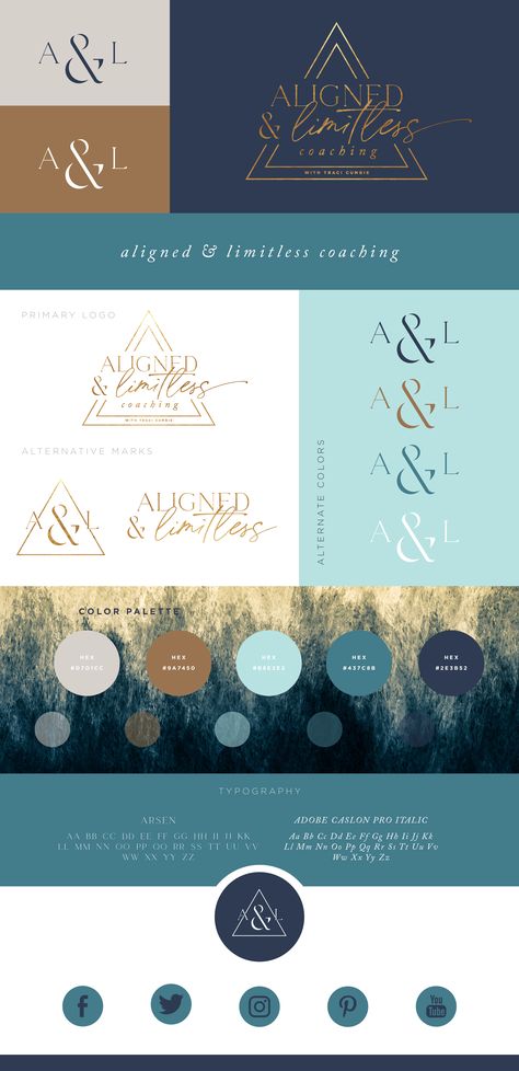 Business Colour Pallete, Blue Green And Gold Color Palette, Teal Color Palette Branding, Logo Design Inspiration Branding Ideas Color Pallets, Tiffany Blue Branding Color Palettes, Color Palette For Logos Brand Board, Brand Board Color Palettes, Brand Color Palette Turquoise, Brown And Gold Branding