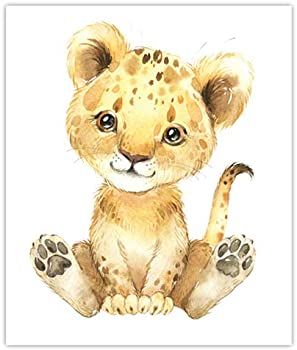 Safari Babies Watercolor Animals Prints Set of 4 (Unframed) Nursery Decor Art (8x10) (OPTION 2) : Amazon.co.uk: Home & Kitchen Safari Baby Animals, Elephant Poster, Zebra Art, Baby Animal Drawings, Safari Nursery Prints, Baby Poster, Safari Animals Nursery, Cute Small Animals, Baby Lion