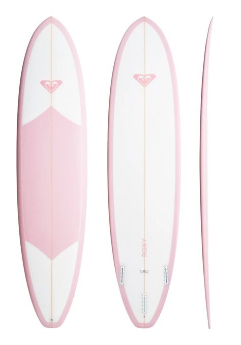 Outer Banks Surfboard, Roxy Surfboards, Pastel Surfboards, Surfboards Aesthetic, Purple Surfboard, Pink Surf Board, Aesthetic Surfboard, Diy Surfboard, Pink Surfboard