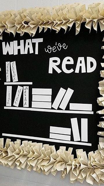 What Teachers Are Reading Bulletin Board, English Teacher Bulletin Boards High School, College Classroom Decoration Ideas, English Literature Classroom Decor, English Department Bulletin Board, Book Club Bulletin Board, Book Theme Classroom Ideas, English Teacher Bulletin Boards, Ela Classroom Bulletin Boards