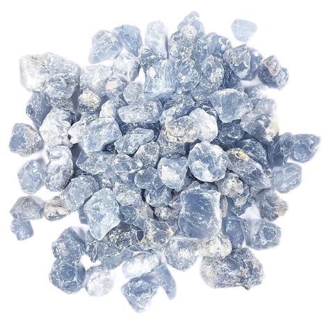 PRICES MAY VARY. Celestite crystal brings harmony and balance, and will assist the holder in finding and maintaining inner peace. This lovely blue colored crystals are calming and uplifting. A Grade Quality - Each piece is inspected to make sure you receive the highest quality, each stone is beautiful and unique in its own way. These natural stones are mined from our very own mine in Brazil. These stones are perfect as vase fillers, art projects, jewelry making, chakra cleansing or to just have Flame Test, Raw Fluorite, Celestite Crystal, Gem Mining, Raw Rose Quartz, Reiki Crystals, Reiki Healing Crystals, Rough Crystal, Rose Quartz Stone