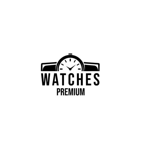 Watch classic logo icon design Watches Logo Design Ideas, Watch Logo Design Creative, Watch Company Logo, Logo Watch Design, Watch Logo Design Ideas, Watch Icon Logo, Watch Brand Logo, Watch Graphic Design, Watch Logo Design