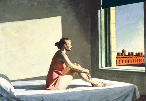 Edward Hopper Paintings, Hopper Art, Boston Art, Istoria Artei, Willem De Kooning, Famous Artwork, Edward Hopper, Morning Sun, Abstract Landscape Painting