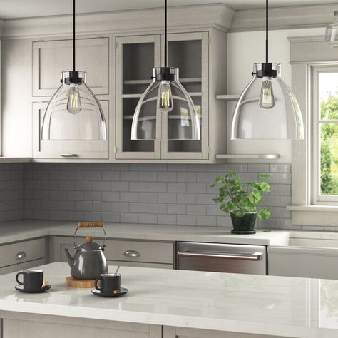 Modern Kitchen Pendant Lights, Lights Over Island, Lights Over Kitchen Island, Black Kitchen Island, Island Light Fixtures, Kitchen Island Pendant, Kitchen Island Linear Pendant, Light Kitchen Island, Island Pendant Lights