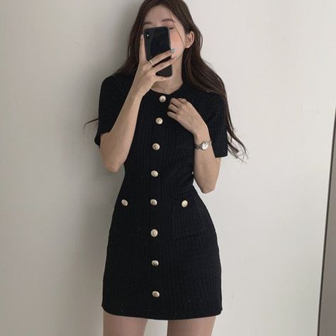 f670ef5d2d6bdf8f29450a970494dd64desc53361443ri Casual Sweaters Women, Sleeveless Romper Jumpsuits, Korean Summer, School Looks, Korean Dress, Dress Bodycon, Knitted Dress, Knit Sweater Dress, Casual Sweaters