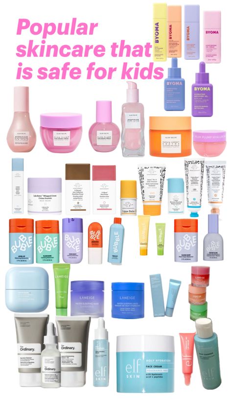 Skincare For Kids, Cheap Skin Care Routine, Inexpensive Skin Care, Popular Skincare, Kids Skin Care, Popular Skin Care Products, Sephora Skin Care, Cheap Skin Care Products, Basic Skin Care Routine