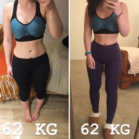 I Weighed Myself Today For The First Time In Forever...i’m Exactly The Same Weight As When I Started Last June! Toned Vs Muscular, 55 Kg Weight Scale, Same Weight Fat Vs Muscle, Body Recomposition Before And After Women, Body Recomposition Before And After, Fat Vs Muscle, Fat To Fit Transformation, Bust Workout, Transformation Pictures