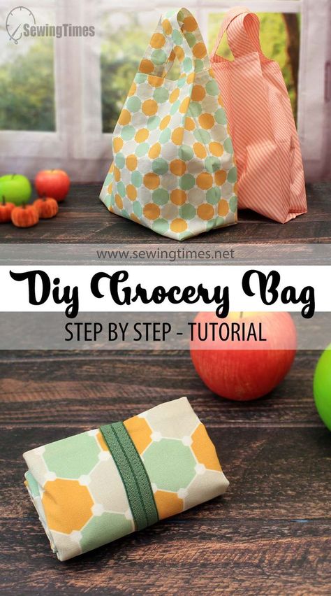 Tela, Reusable Grocery Bags Pattern, Reusable Grocery Bags Diy, Diy Reusable Grocery Bags, Tote Bag Sewing Tutorial, Diy Grocery Bags, Shopping Bags Diy, Grocery Bag Pattern, Shopping Bag Pattern