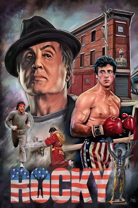 Oscar Martinez, Rocky Balboa Movie, Rocky Balboa Poster, Rocky Poster, Rocky Film, Creed Movie, Seni Pop, Boxing Posters, Movie Artwork