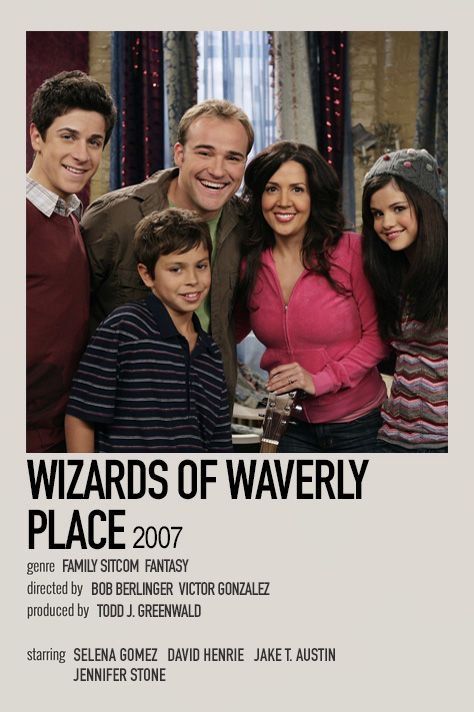 the wizards of waverly place (2007) Tv Polaroid Posters, Minimalistic Polaroid Poster, Indie Movie Posters, Film Polaroid, Tv Posters, Tv Poster, Wizards Of Waverly, Polaroid Posters, Movie Wall