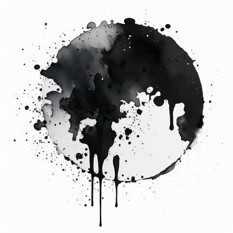 Ink Splotch Tattoo, Ink Splatter Art, Water Splash Drawing, Sigma Logo, Splash Tattoo, Ink Splotch, Splatter Tattoo, Water Clipart, Ink Texture