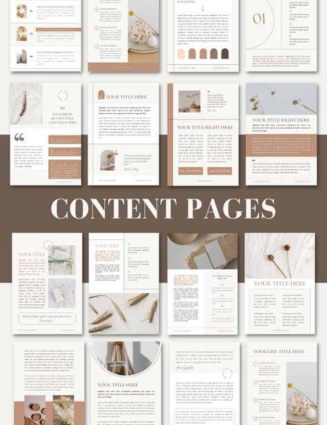 Pdf Design Layout Ideas, Business Ebook Design, Free Workbook Template, Pdf Layout Design, Recipe Ebook Template, Handout Design Layout, E-book Design, Pdf Design Layout, Ebooks Design Inspiration