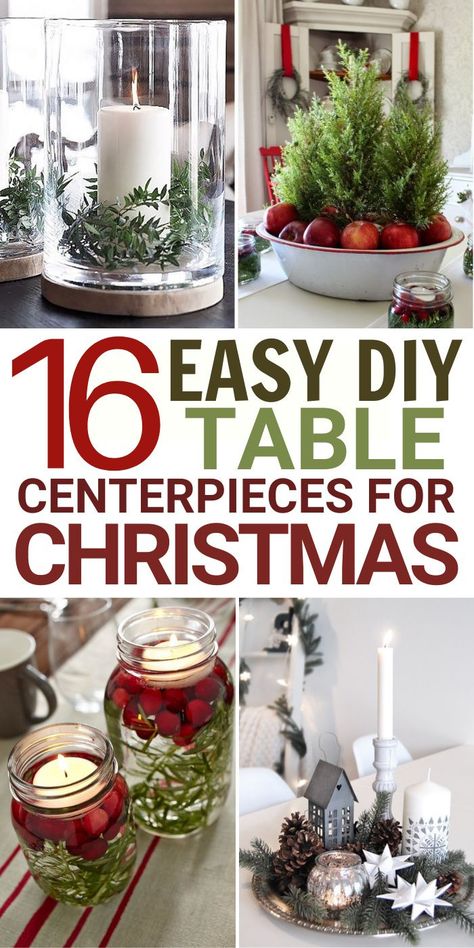 DIY Christmas Centerpieces | Check out these expensive looking centerpiece ideas for Christmas that are fun and easy to make! #christmas #christmasdecor #christmascrafts #diychristmas #diy #crafts #holidays #centerpieces #christmasdecorations #xmas Natal, Christmas Centrepiece Ideas Table, Centrepieces For Christmas Table, Xmas Table Centrepiece Ideas, Simple Holiday Centerpieces Easy Diy, Christmas Table Centrepiece Ideas Simple, Easy Cheap Christmas Centerpieces, Holiday Party Centerpieces Diy, Simple Christmas Centre Pieces