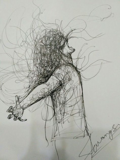 Croquis, Lost Draw Feeling, Sketch Feelings, Mind Drawings, Insecure Body Drawing, Anger Drawing, Black Pen Sketches, Drawing Feelings, Black Pen Drawing