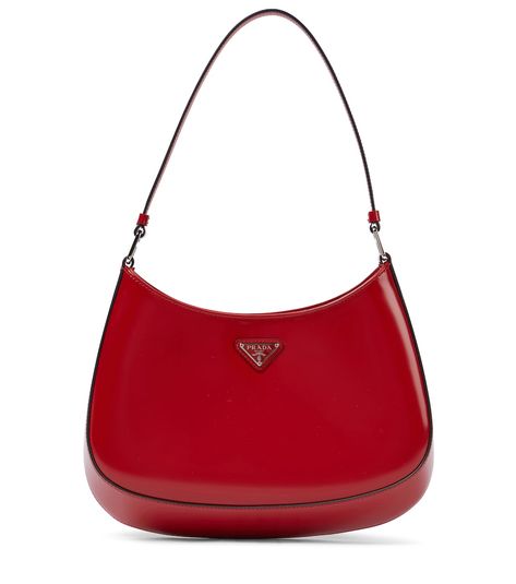 Prada Cleo Bag, Cleo Bag, Prada Cleo, Summer Shoes Heels, Red Shoulder Bag, Sparkly Accessories, Faux Leather Belts, Classic Bags, Red Bags