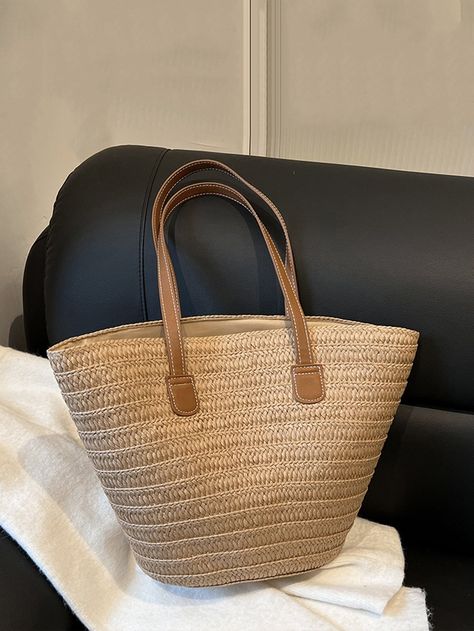 Straw Handbags Summer, Shopping Bags Luxury, Beach Shopping, Straw Handbags, Bag Summer, Bags Luxury, Shopping Bags, Summer Travel, Bag Fashion