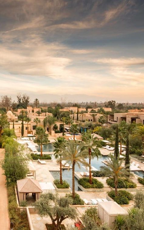 Souks, spas and sunsets: the Four Seasons Resort Marrakech Bahia, Morocco Resort, Morrocan House, Site Plan Design, Mirage Hotel, Hotel Landscape, Luxury Resort Hotels, Desert Resort, Architecture Elevation