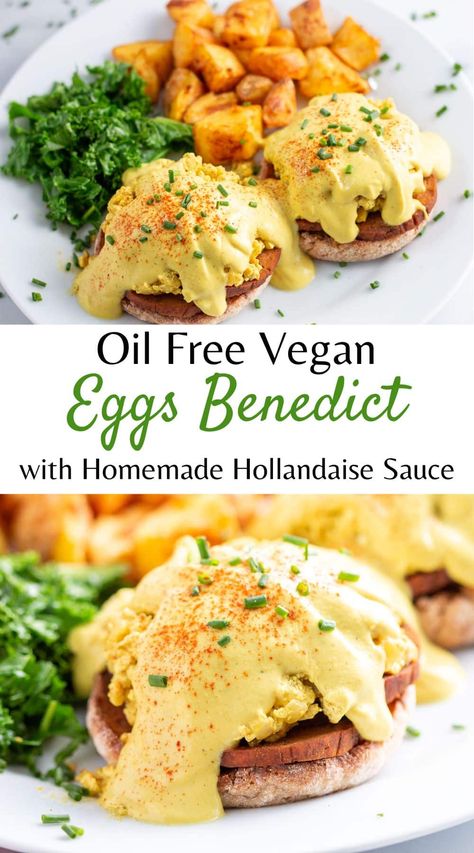 Vegan Egg Breakfast, Vegan Sunny Side Up Eggs, Vegan Egg Benedict, Vegan Eggs Benedict, Vegan English Breakfast, Just Egg Vegan Recipes, Vegan Breakfast Savory, Vegan English Muffin Recipe, Tofu Breakfast Recipes