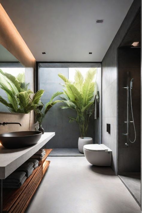 Modern bathroom with skylight and walk-in shower Bathrooms On A Budget, Beauty On A Budget, Small Bathroom Remodel Designs, Modern Bathroom Remodel, Tiny Living Rooms, Luxurious Spa, Zen Space, Washroom Design, Modern Beach House