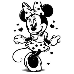 Minnie Mouse Black And White, Black And White Minnie Mouse, Minnie Mouse Clipart, Minnie Mouse Silhouette, Mouse Clipart, Minnie Mouse Drawing, Mouse Png, Mouse Drawing, Jewelry Kits