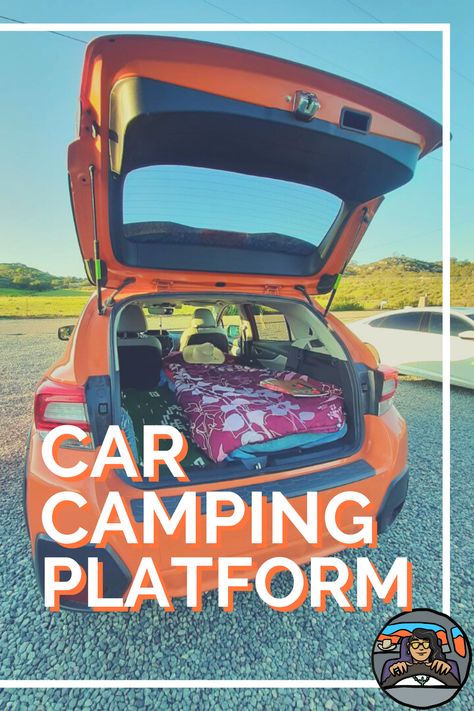 Car Camping Subaru Crosstrek, Car Camping Crosstrek, Hatchback Car Camping, Subaru Crosstrek Camping Conversion, Subaru Impreza Camping, Car Camping Platform, Crosstrek Car Camping, Subaru Crosstrek Camping, Subaru Car Camping