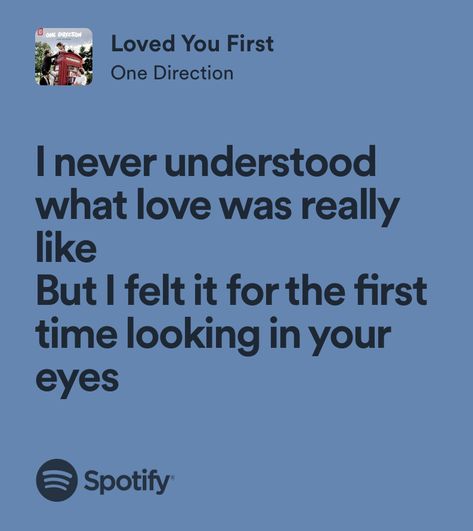 Loved You First One Direction, One Direction Love Quotes, One Direction Love Lyrics, I Love You In One Direction Lyrics, One Direction Song Quotes, Spotify Lyrics Love, Crush Lyrics, Home One Direction, Song Journal