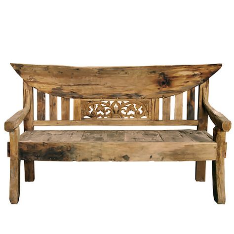 This teak bench has a great strength and offers top-performance under any climate. For the look, we took inspiration in traditional furniture design from Thailand. Traditional Furniture Design, Designer Mirrors, Bali Furniture, Ethnic Furniture, Traditional Bar, Asian Furniture, Teak Bench, Ethnic Decor, Teak Armchair