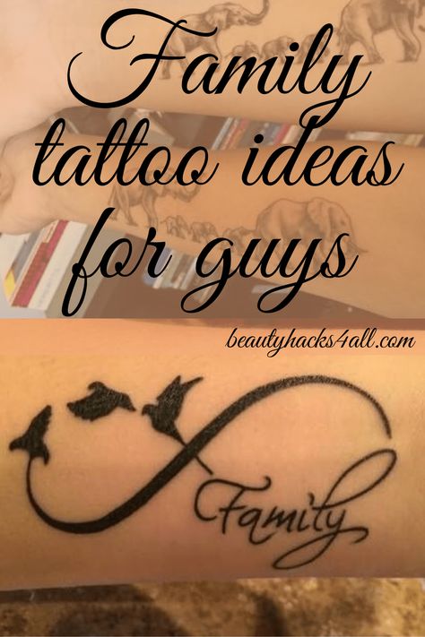 Blended Family Tattoo, Blended Family Tattoo Ideas, Infinity Tattoo For Men, Tattoos Representing Family, Tattoos Meaning Family, Family Heart Tattoos, Infinity Tattoo Family, Family Sleeve Tattoo, Matching Family Tattoos