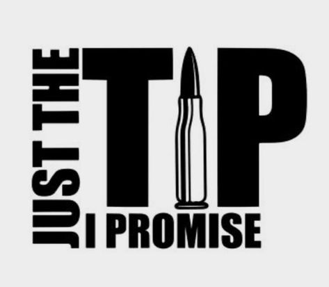 Just The Tip I Promise, Shirts Cricut, Cricut Easy Press, Funny Vinyl Decals, Dope Quotes, Funny Decals, Cute Shirt Designs, Truck Car, Sarcastic Quotes Funny