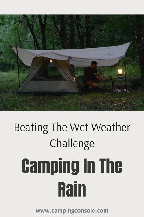 Your next camping in the rain trip doesn't have to mean the adventure is drenched down. With this guide, you can camp in style, rain or shine. Camping In The Rain Hacks, Camping In Rain, Rain Camping, Propane Camp Stove, Camping In The Rain, Camping Set Up, Waterproof Tent, Rv Adventure, Family Camping Trip