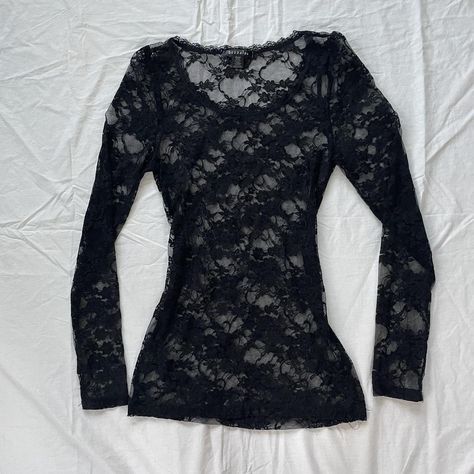 I might be biased but you should probably buy this on Depop 👍 https://depop.app.link/3PESB0g4Uzb Lace Tops Long Sleeve, Black Lace Clothes, Lace Long Sleeve Outfit, Black Lace Undershirt, Long Sleeve Black Lace Top, Lace Shirt Long Sleeve, Long Sleeve Aesthetic, 2000s Coquette, Goth Long Sleeve