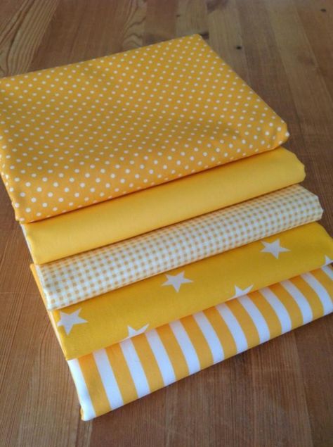 Yellow Fat Quarter Bundle 100% cotton fabric ~ blenders yellow fabric in Crafts, Fabric | eBay! Draps Design, Fabric Crafts Diy, Fabric Yellow, Fabric Inspiration, Pretty Fabric, Buy Fabric, Fabric Bundle, Yellow Fabric, Luxury Linen