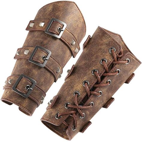 Amazon.com: HZMAN Adults Faux Leather Arm Guards - Medieval Belt Leather Buckle Bracers - One Size - Leather Armband Pair (Black) : Clothing, Shoes & Jewelry Buckle Reference, Tubbo Cosplay, Technoblade Cosplay, Leather Armband, Arm Guards, Leather Gauntlet, Leather Bracers, Medieval Belt, Ancient Armor